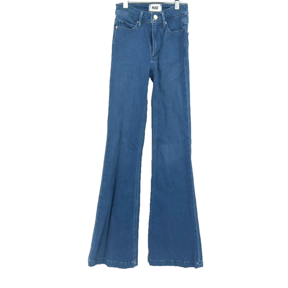 Paige Jeans Teen Woman Size 23 Genevieve Stretch Flare Medium Wash - Picture 1 of 11